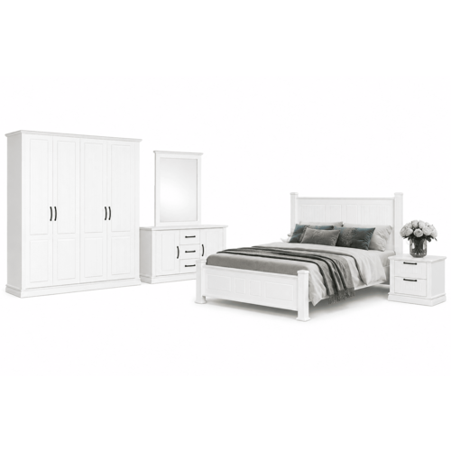 SN 8042 BEDROOM SET; WHITE SN 8042 BEDROOM SET; WHITE